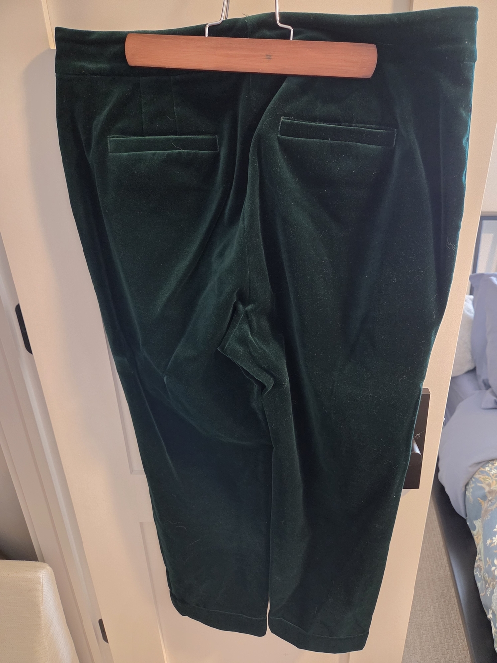 BODEN Velvet Blazer Jacket + Matching Velvet Pants - Dark Green - Picture 10 of 11